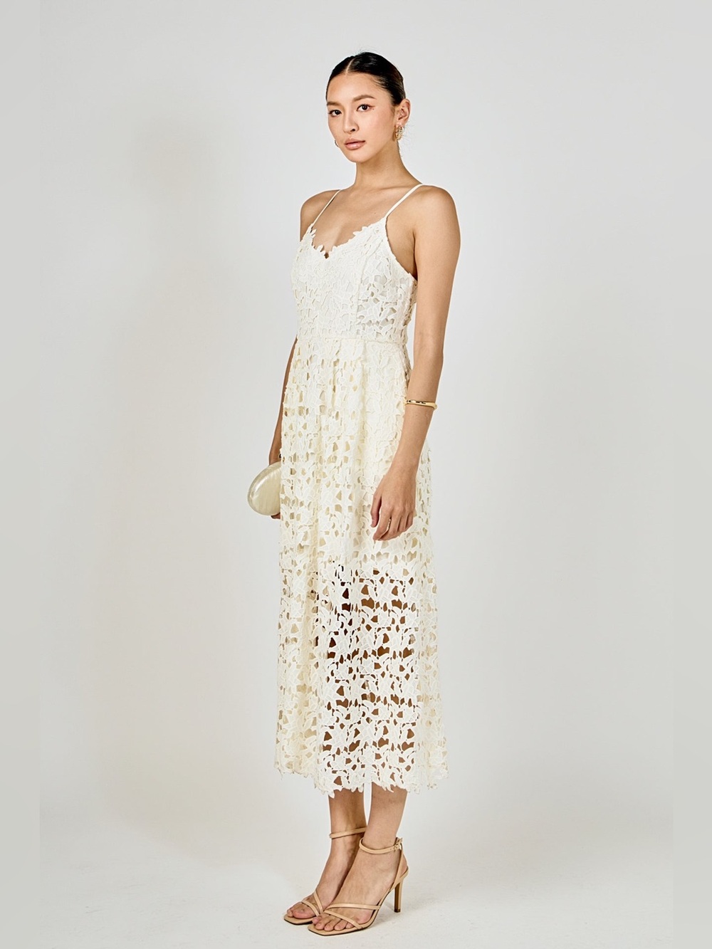 Endless Rose M lace cami midi dress perfect condition cream snow pet free home - Picture 4 of 4